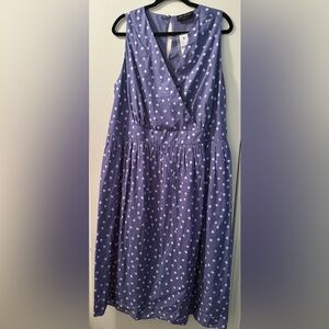 Lane Bryant Dress in Purple with White Dots